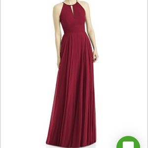 Dessy Collection Burgundy Bridesmaids Dress